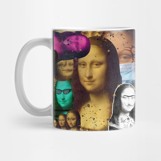 MONALISA MONA LISA GIOCONDA LEONARDO DAVINCI COLLAGE POP ART PUNK by EBAN